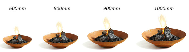 Patio Large Rust Heavy Wood Burning Outdoor Garden Corten Steel Fire Bowl Pit