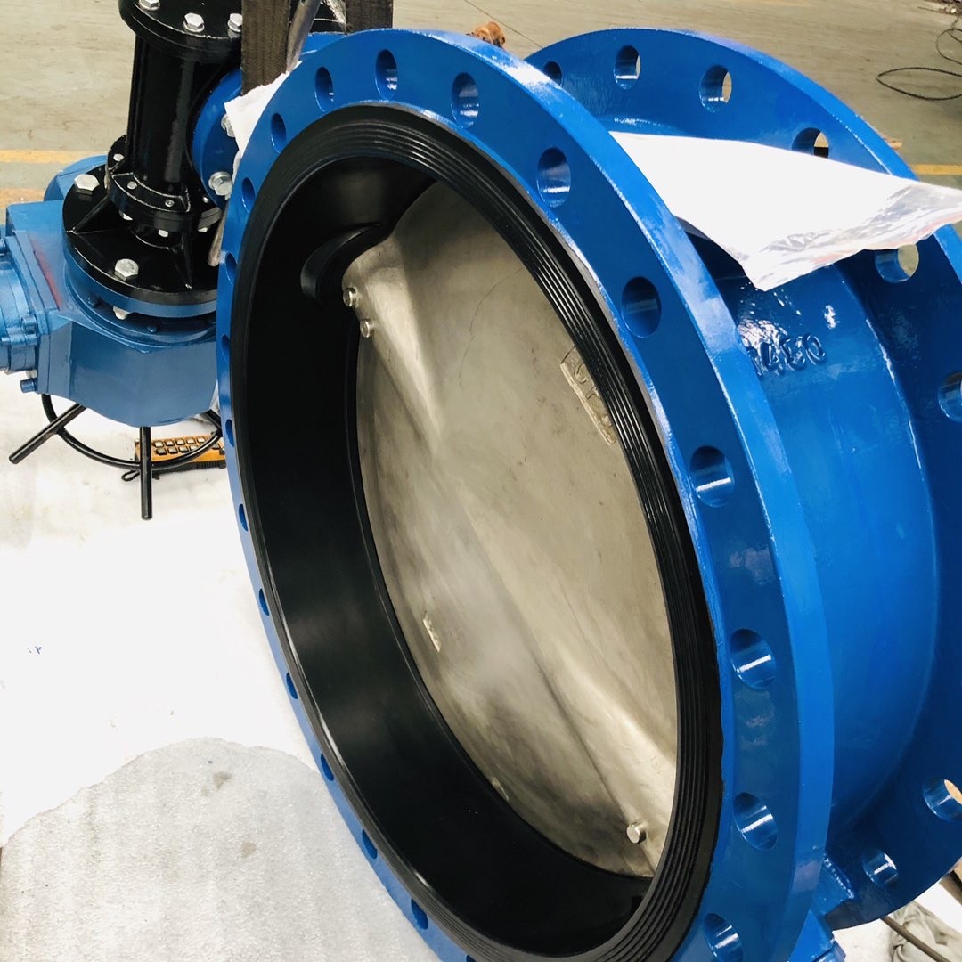 Cast Ductile Iron BS en593 ANSI DIN JIS double flanged centerline Huge Big Size Manual Wormgear Butterfly valves Price