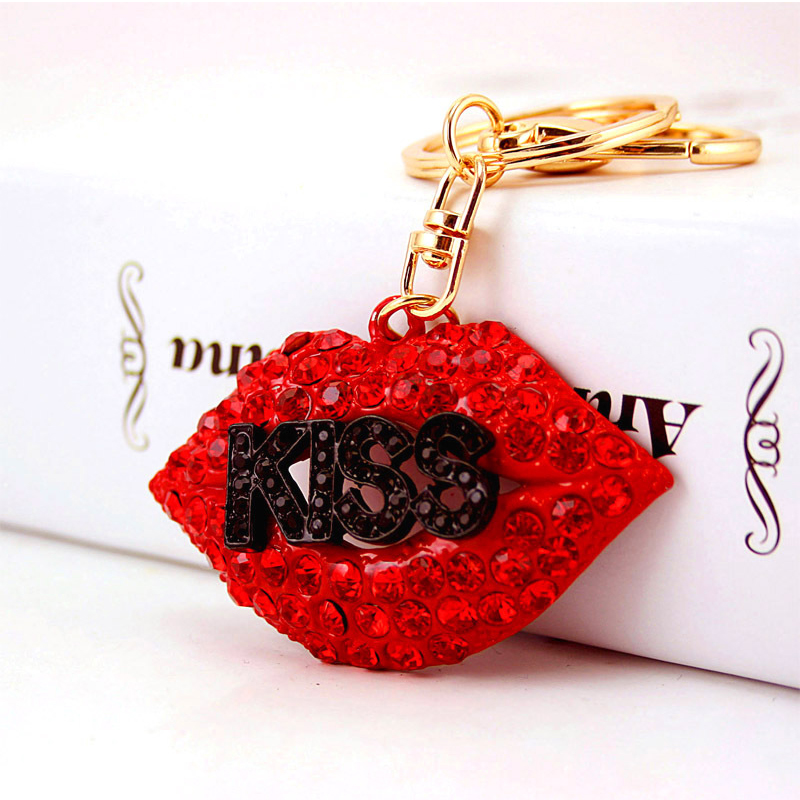 Heart Shaped Key Chain Ornaments 1.3 Inch Wide Crystal Irregular