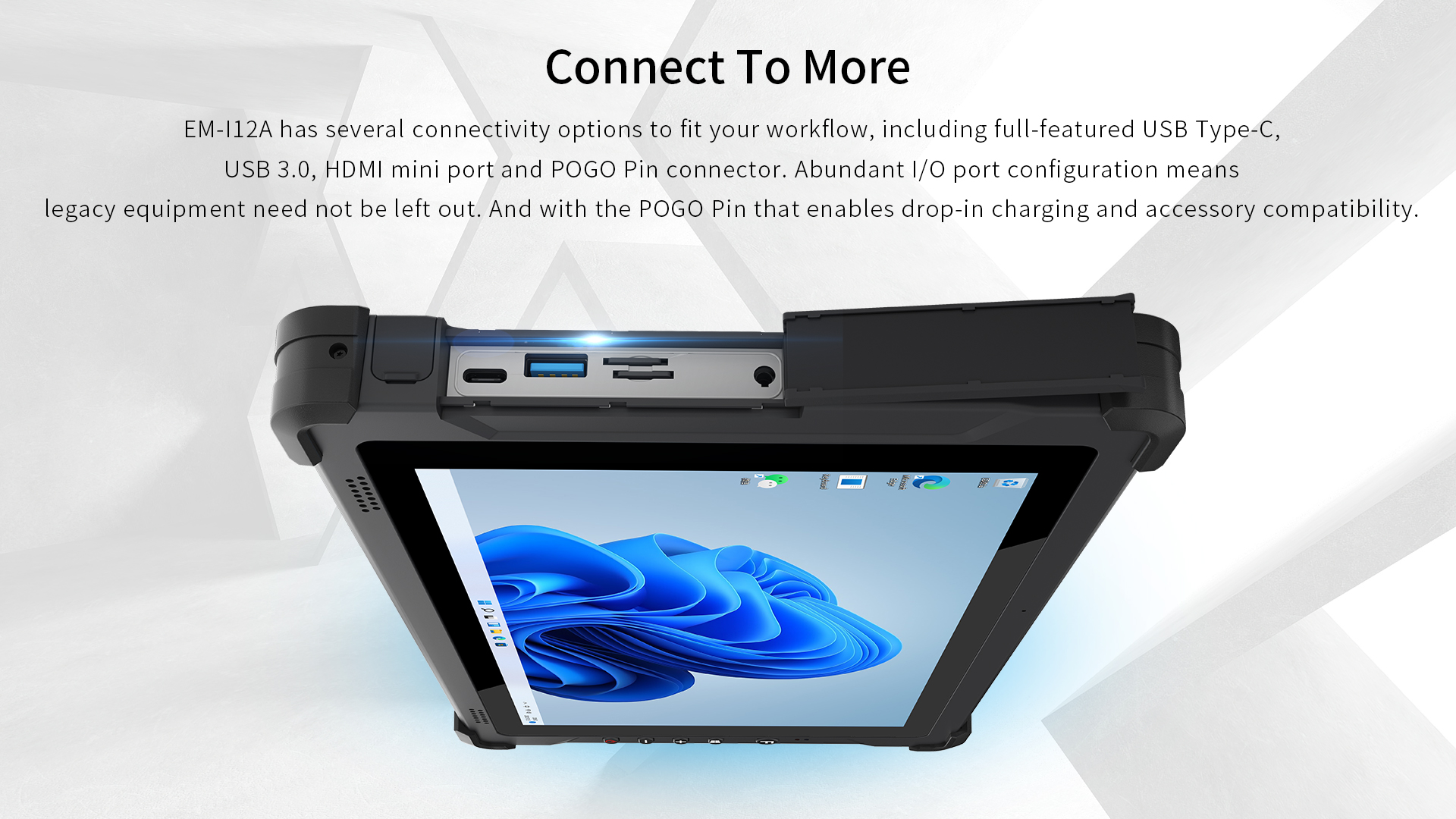 Capacitive Screen 10 inch Win 11 Rugged Tablet with Fingerprint GPS WiFi and Permanent Car Mount