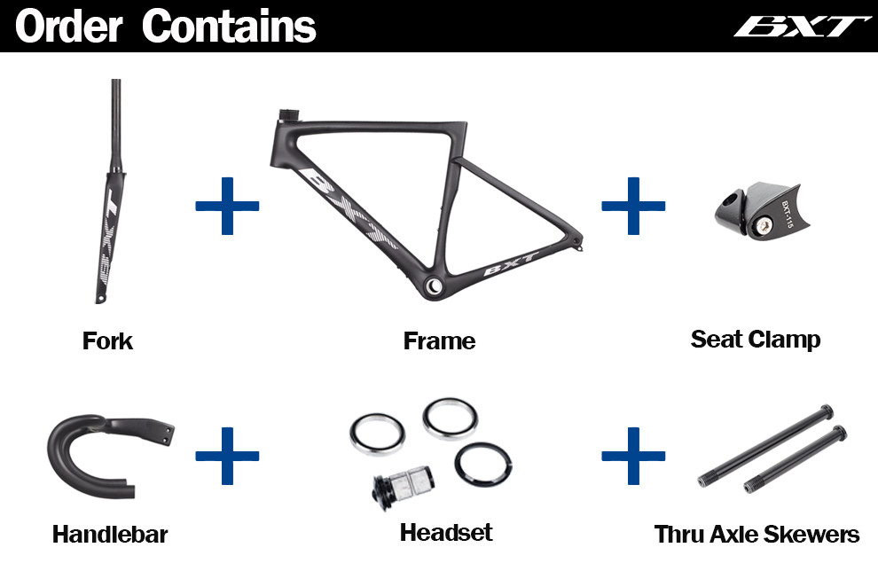 Carbon Fiber Disc Brake Carbon Road Bike Frame Mtb 700C Matte Black Gloss Black