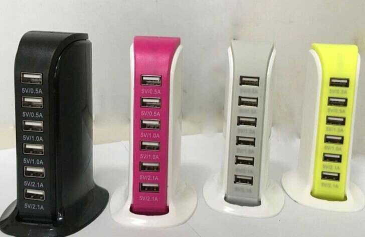 4usb 5usb 6usb 5V 6A 8A 10A intelligent smart charger QC2.0 QC3.0 quick charger type c connecter