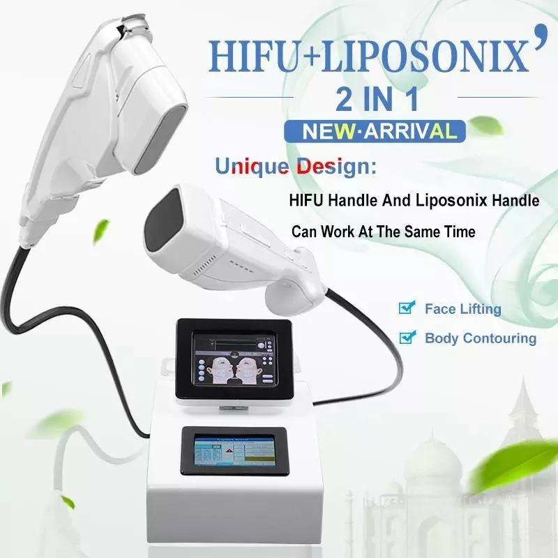 Liposonic HIFU Lifting Machine 2 In 1 10000 Shots Face Wrinkle Removal Machine