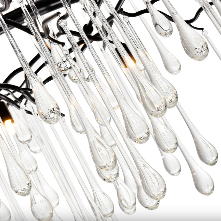 K9 Clear Glass Drop Extra Large Chandeliers Modern Crystal Chandelier G9*12