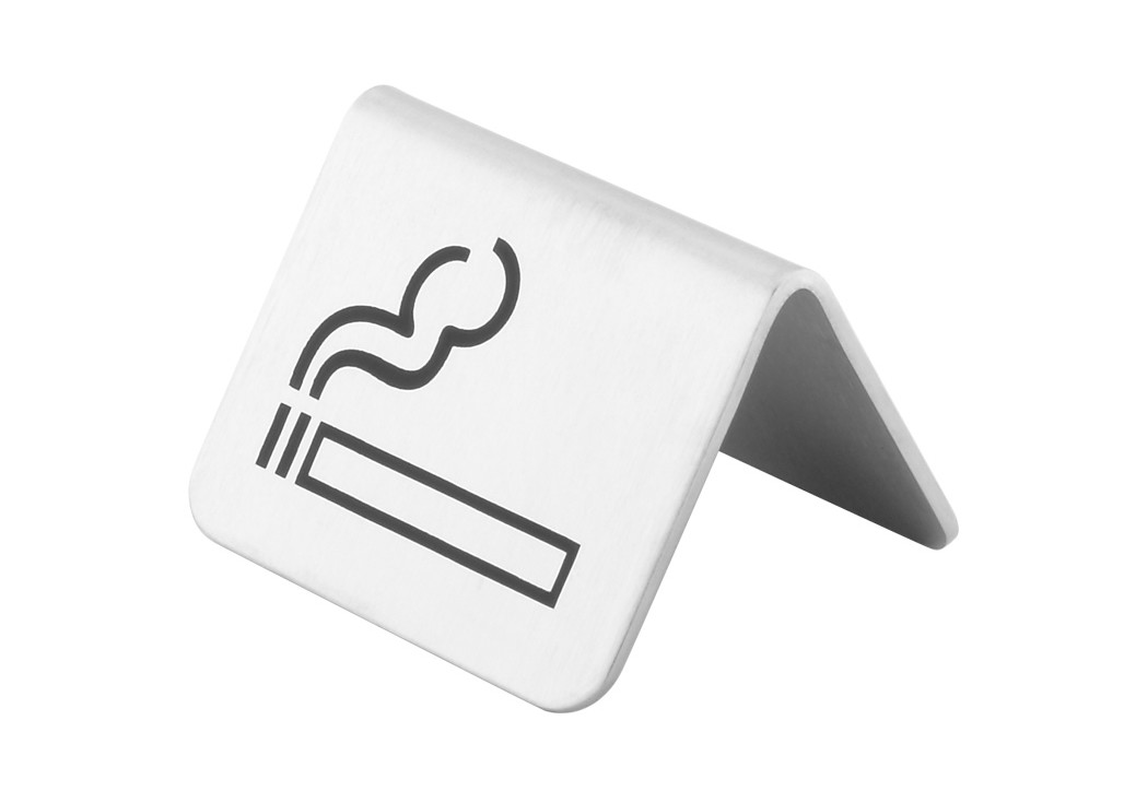 SS Stackable Table Tent Signs / " Smoking Area " " No Smoking " Warning Symbol Room Service Indicator