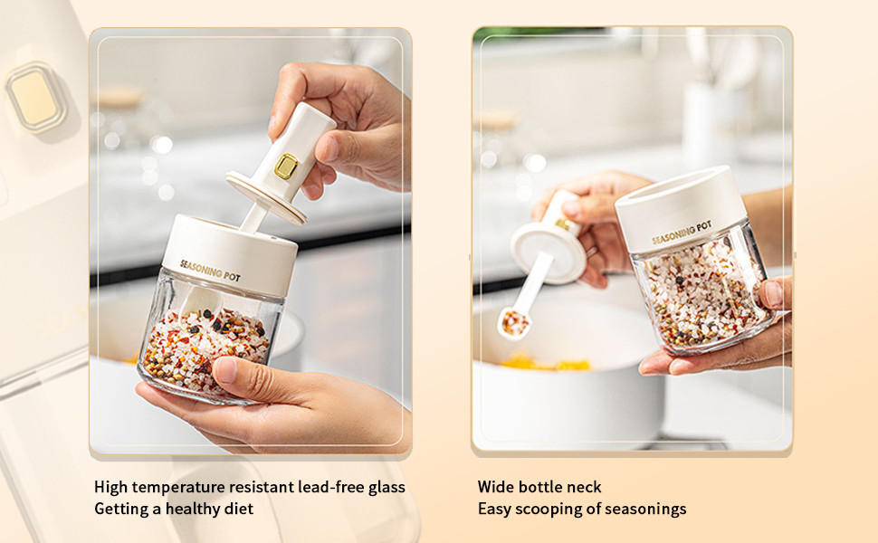 New Arrive Versatile Kitchen Seasoning Storage Bottle Set With Telescopic Spoon