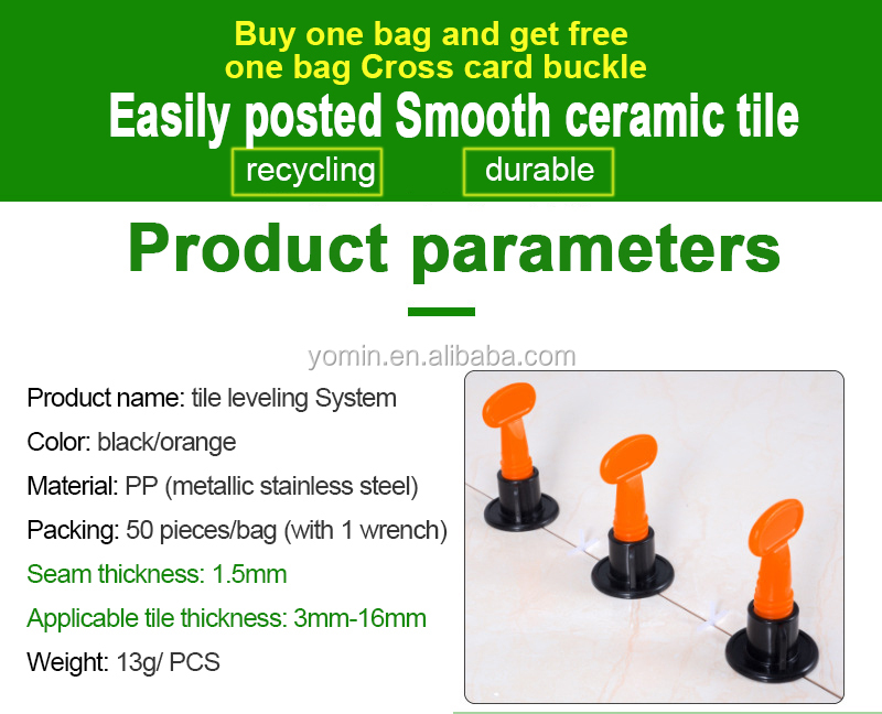 Wholesale Tools Recyclable Ceramic Tile Leveler Tile Levelling Plastic Wedges Spacer System