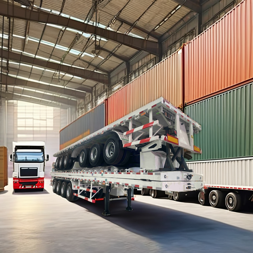 CIMC brand new 4 axles 100t capacity 40FT SPRING SUSPENSION FLATBED SEMI TRAILER for sale