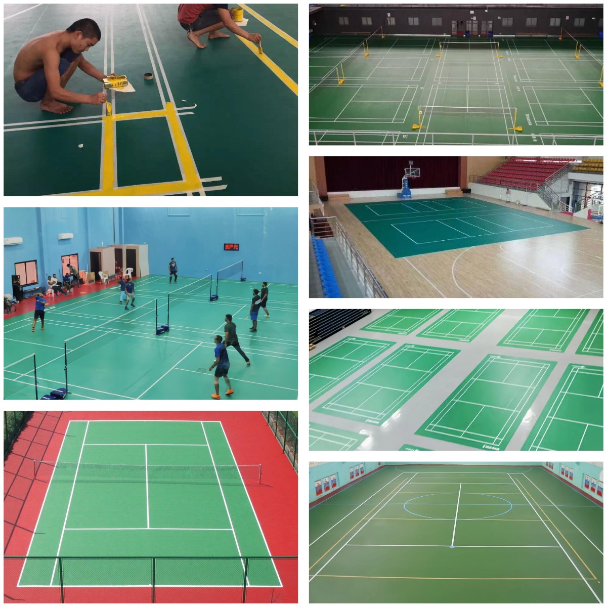 Floor Accessories Provided Relle PVC Vinyl Flooring Rolls for Indoor Badminton Court