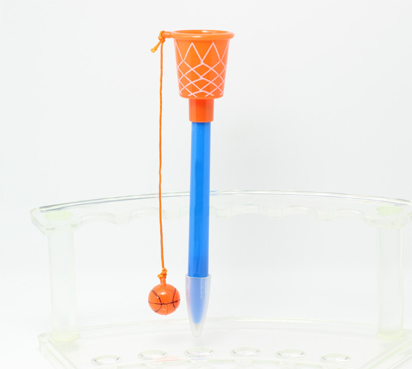 Office School Pen with Unique Customized Logo Basketball Shape Topper Stationery