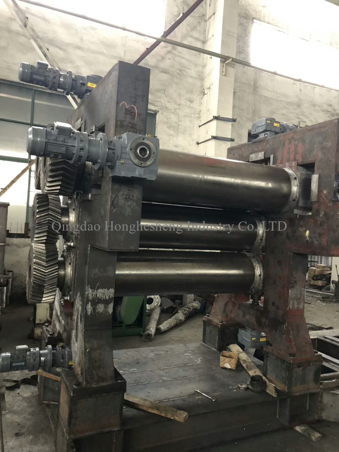 400*1200mm Used Rubber Calender Machine Four Roll Calendering Line