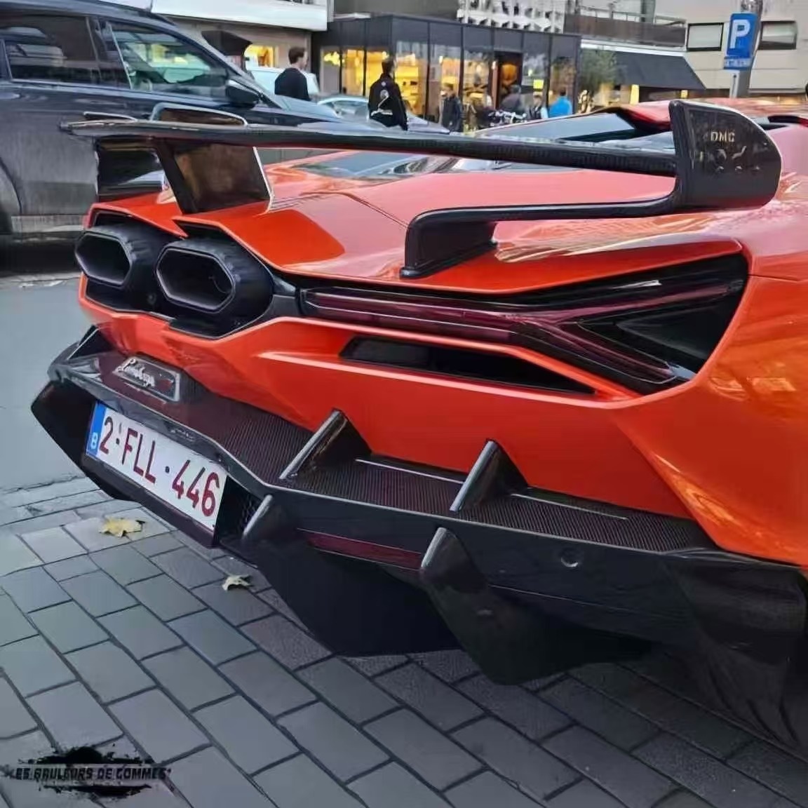 Revuelto Lamborghini Body Kit DMC Style Red Carbon Fiber Spoiler Wing