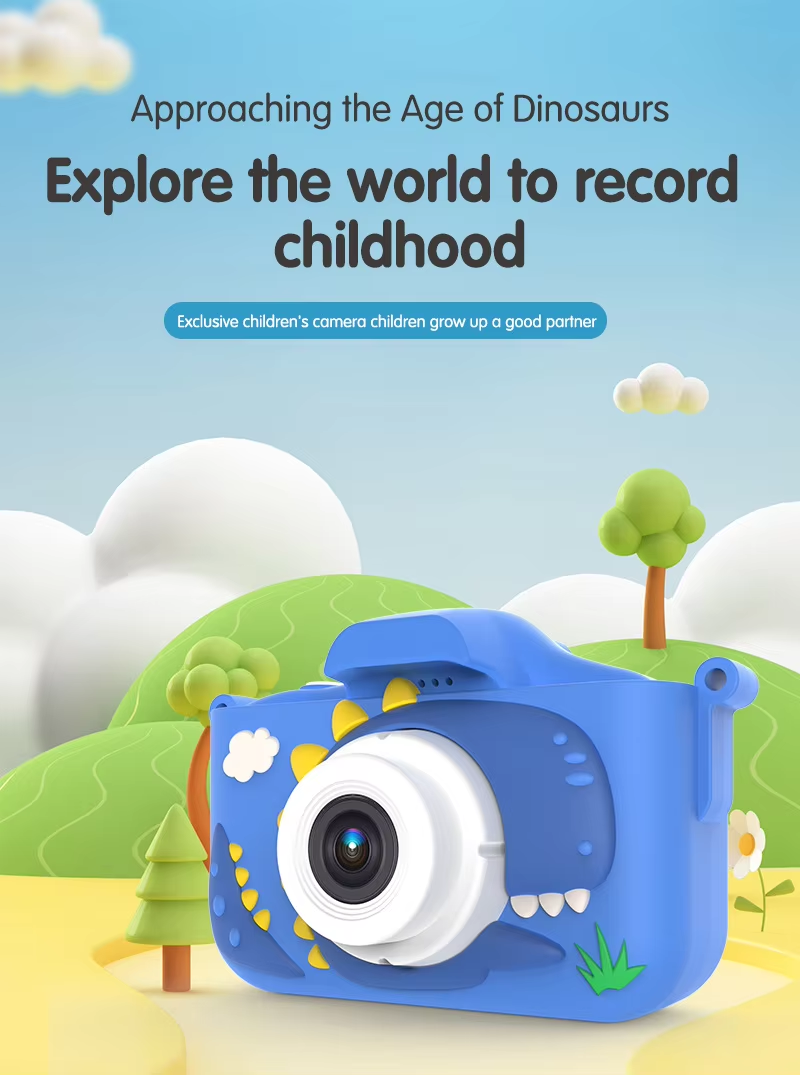 X11S Mini Dual Lens Kids Camera 1080P Bunny Cartoon Children Camera Adorable Toy Kids Selfie Digital Camera As Gift Prize
