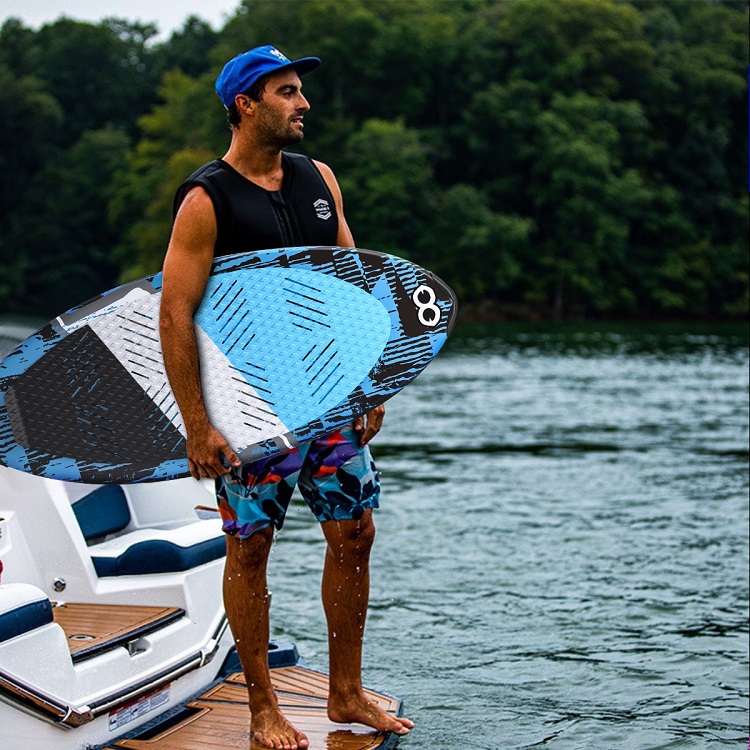 49'' Wakesurf Board Glass Stand Up Paddle Board Surfboard Blue Applicable People Unisex