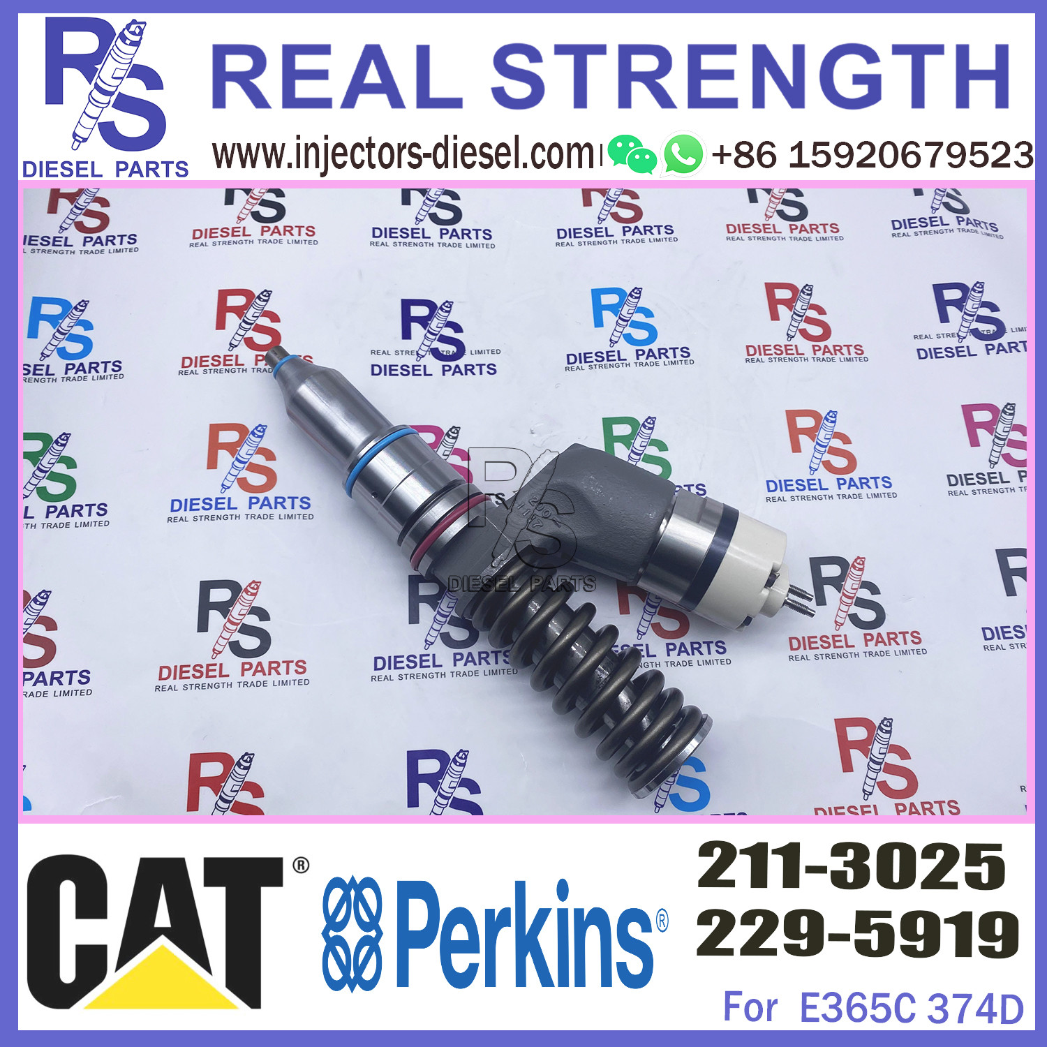 2113025 Caterpillar Fuel Injector 211-3025 229-5919 C18 C15 Diesel Engine Parts