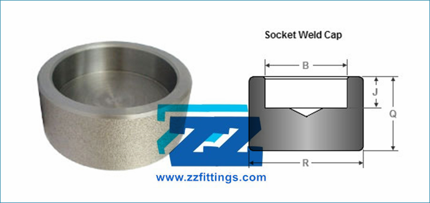 Socket Weld Steel Pipe Caps Stainless Steel 316 Material 2 Inch Size Class 6000