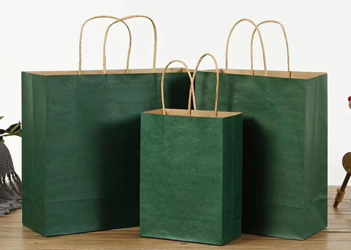 250gsm Colored Paper Shopping Bags Retail Shopping Bags Kraft Brown Paper Shopping Bags With Handles