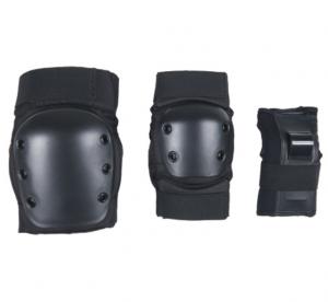 China Black Roller Skating Pads Knee Elbow Pads Wrist Guards Six Pack Set on sale