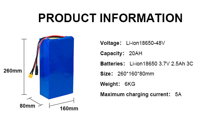 72V 48V 20AH Lithium Ion Battery Pack For Ebike 18650 Customized