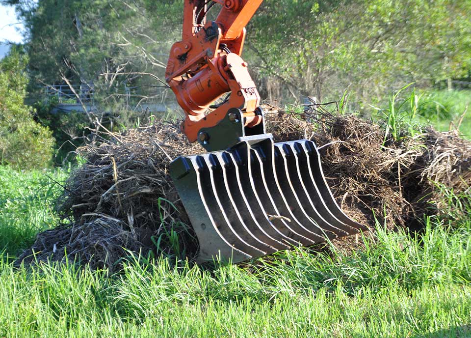PC200-7 PC220 Excavator Root Rake Attachment For 1-20 Ton