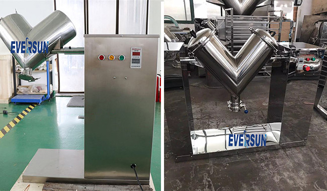 Automatic Industrial Batch V Blender Mixer Machine For Food Powder Chemical