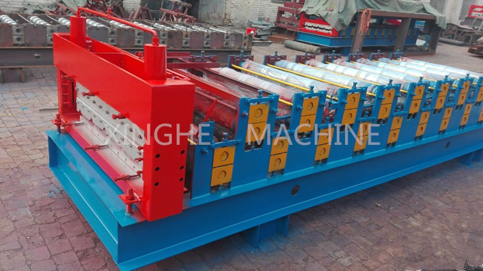 PPGI Steel Double Layer Roll Forming Machine For Making Factory Wall Panel