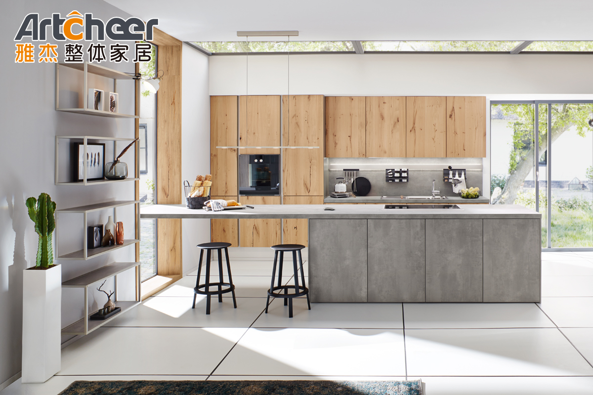 Craftsman Kitchen Cabinets Furniture With Plywood Carcase And Veneer Laminated Finish