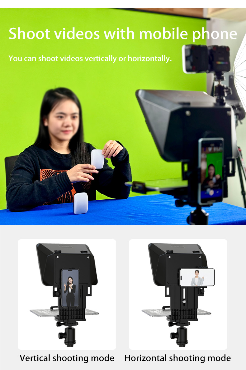 TYSTVideo Universal Mobile Phone Teleprompter for Tik Tok Live Lightweight and Portable