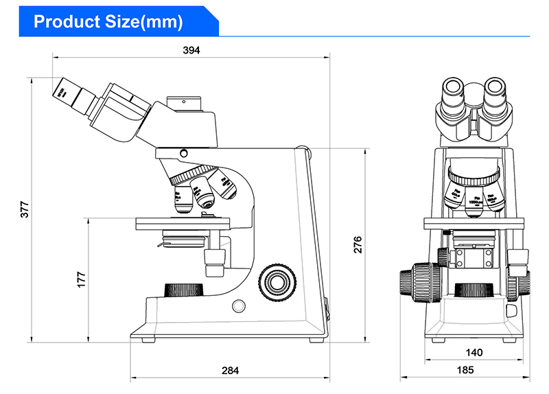 LED A12.2601-BT 400X Student Compound Microscope WF10x High Precision