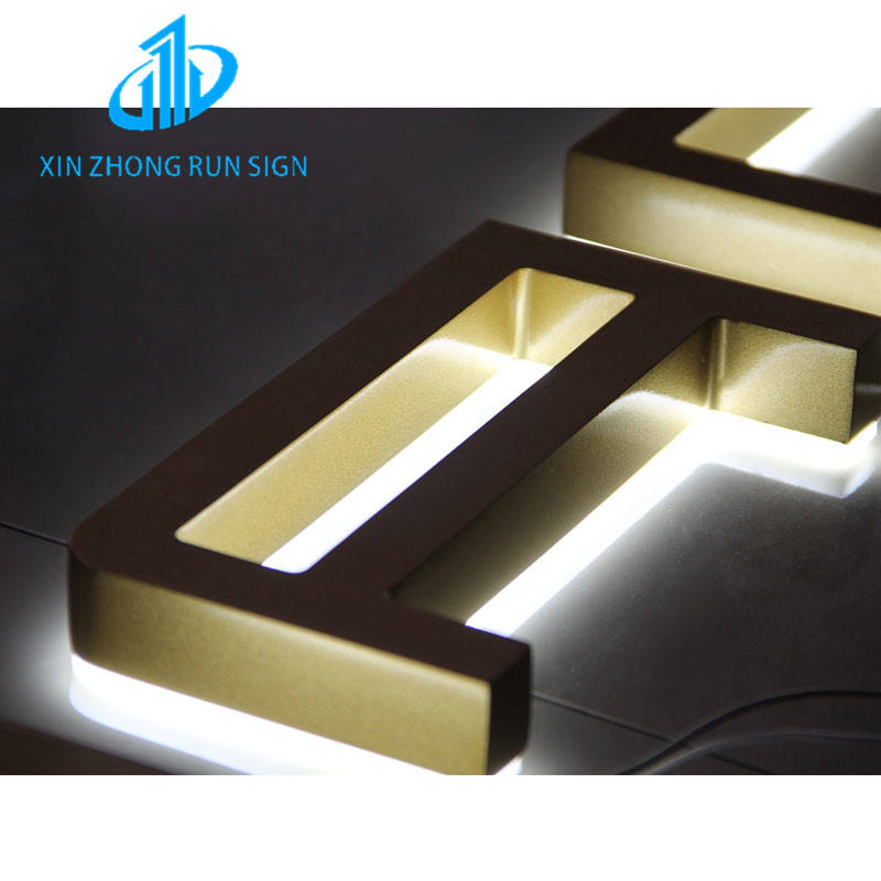 Company Logo Outdoor Backlit Letter Lights Waterproof Acrylic Metal Led Letter Light