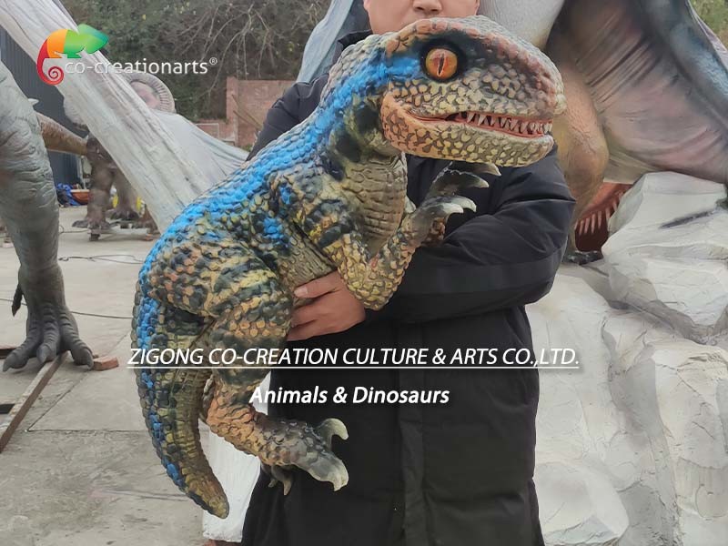 Waterproof Dinosaur Playground Equipment Animatronic Dinosaur Puppet For Dino Park