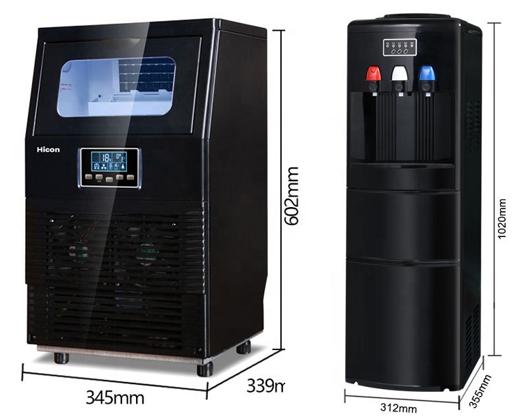 Hotel Ice Maker 40kg Portable Desktop Commercial Household Full Automatic Ice Cube Making Machine for Tap Water Or Bottled Water