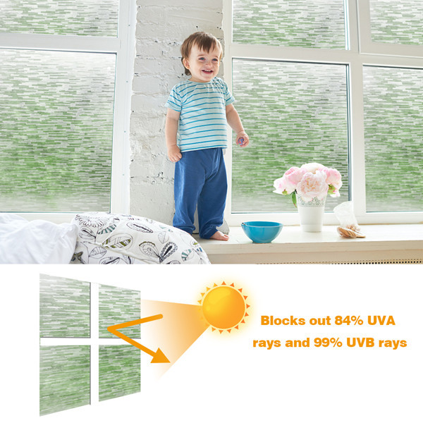 Plain King Blue Clear Static Cling Window Film Custom Frosted Window Film 0.8mm
