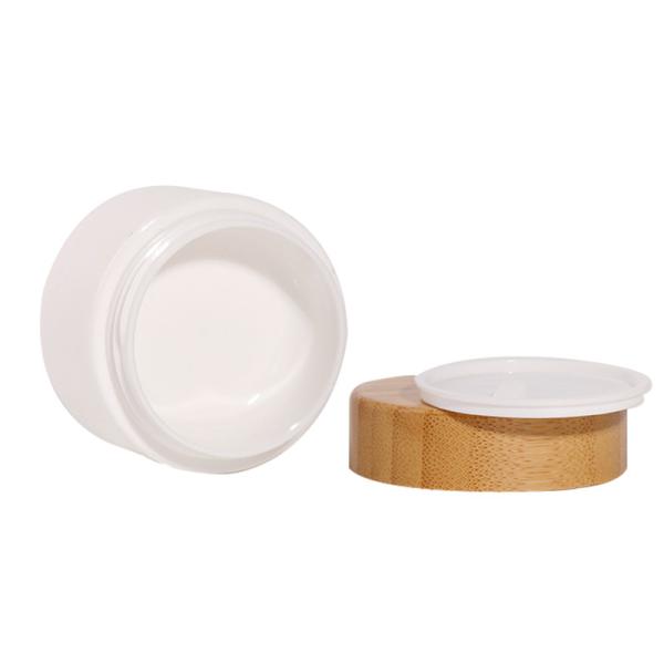 Bamboo Wood Lid Cosmetic Face Cream Jar 5ml 15ml 30ml 50ml 100ml