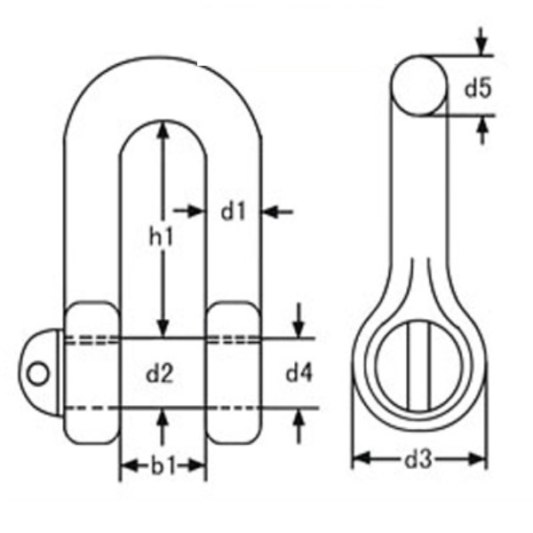 M5 Screw Pin Anchor Shackle Din 82101 Shackle