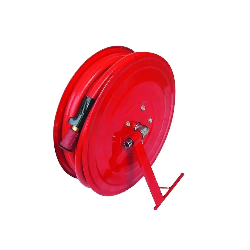 Portable Fire Hose Reel 1.0Mpa Inlet Pressure Fire Hose Rack With Various Capacity