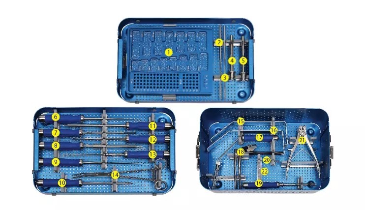 Anterior Cervical Plate System Spinal Instrument Set For Spine Surgery