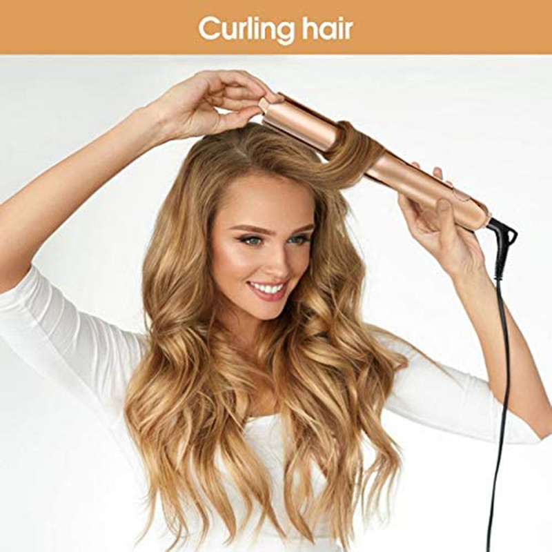 45W Hair Straightener And Curler 2 In 1 Ceramic PTC Heater Twisted Plates