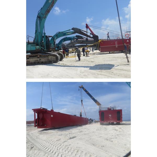 Powerful Small Dredger Equipment With 522kw Engine Power And 100-600 Meters Discharge Distance