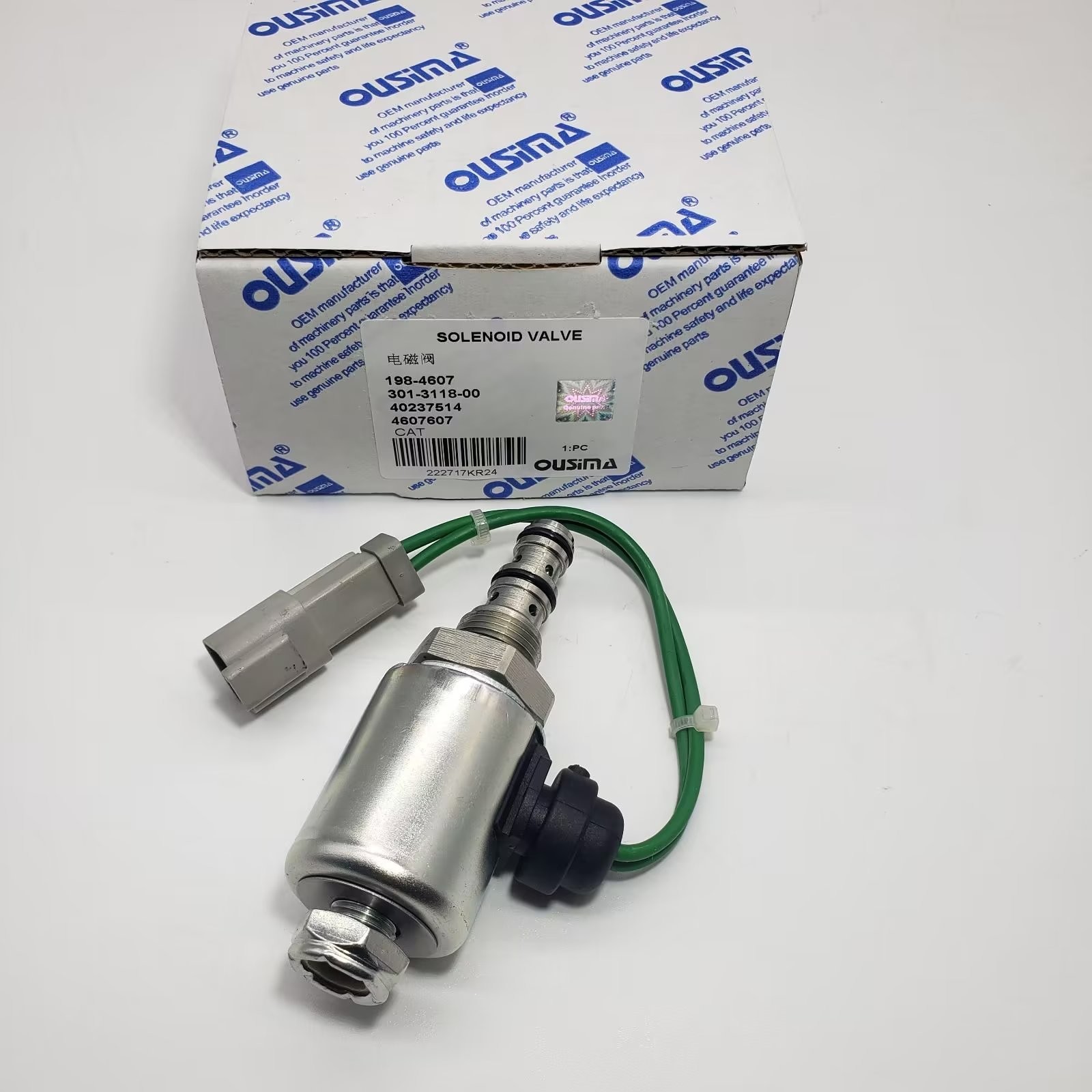 198-4607 301-3118-00 Excavator Solenoid Valve 40237514 4607607 For 3116 3306 3412D Engine C9 C15 C18