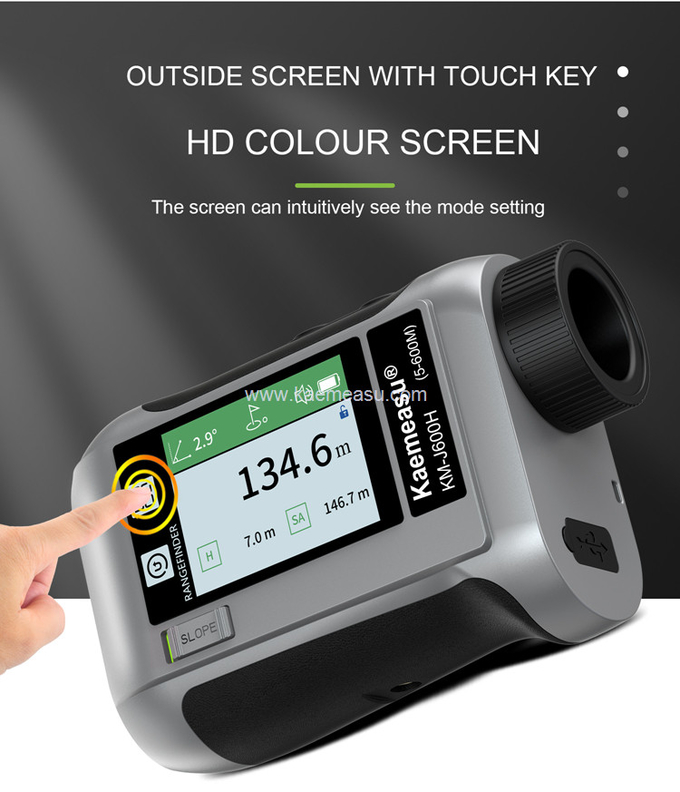 kaemeasu Voice Broadcast Golf Rangefinder Laser Range Finder Telescope With LCD Touch Screen J600