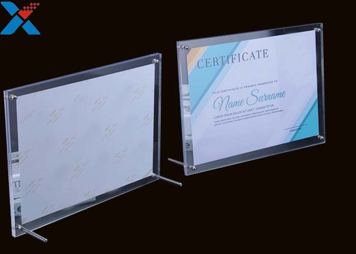 Shape Custom Plexiglass Photo Frames Acrylic A4 A3 Certificate Picture Frames
