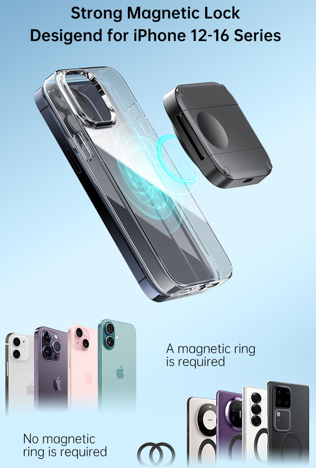 2-In-1 Travel Portable Magnetic Wireless Charger Desktop Office Compact Folding Phone Holder For Mobile Phone For Watch For Headphone Fast Charging