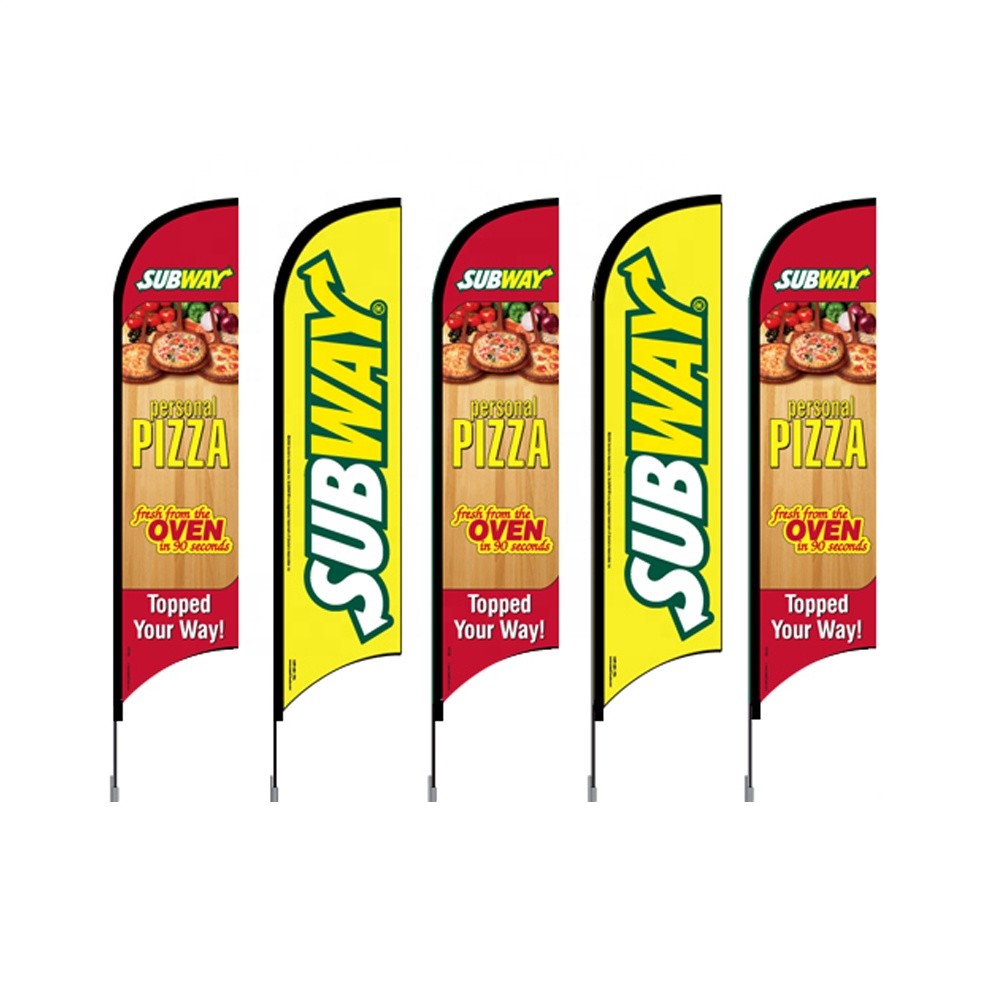 230gsm Polyester Teardrop Advertising Flags Waterproof CMYK Printing