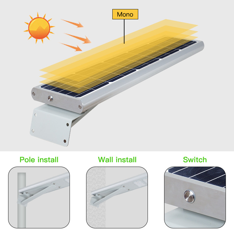 IP65 SMD All In One Led Solar Street Light 40w 60w 120w 180w Dimmer Automatically