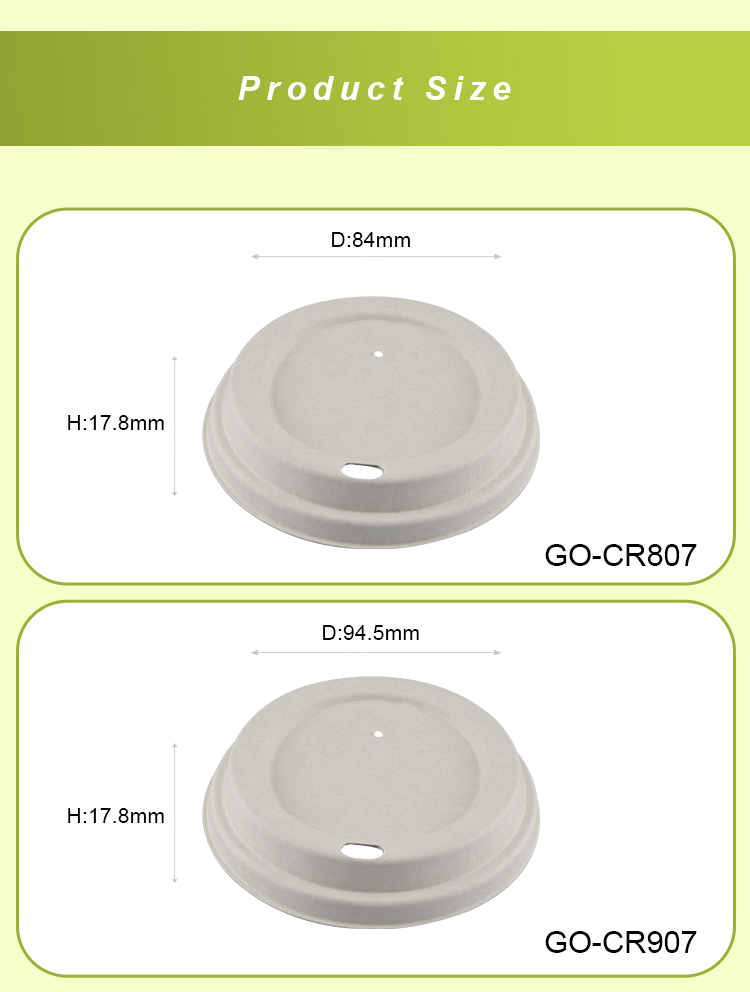 8oz 12oz 16oz 24oz Sugarcane Bagasse Disposable Coffee Cups With Lids