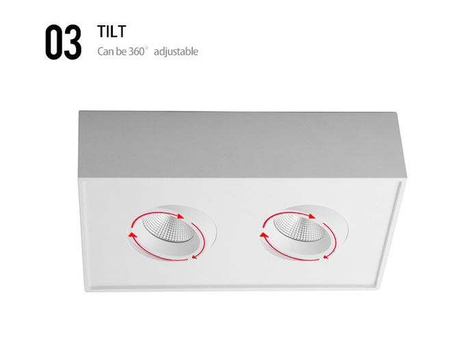 360 Degree Rotation Surface Mounted Square Led Downlight Cob Led Downlight