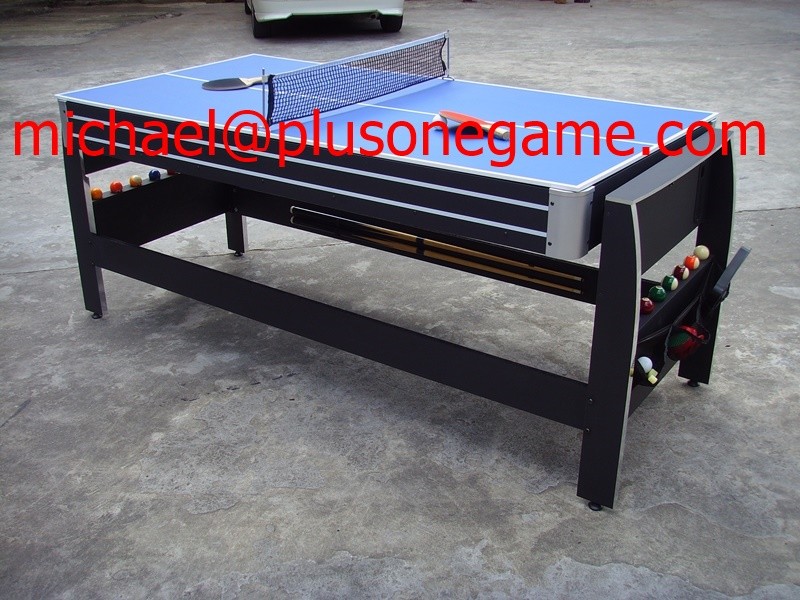 Manufacturer 84" Swivel Table 3 In 1 Combination Game Table Air Hockey Pool Table Tennis Table