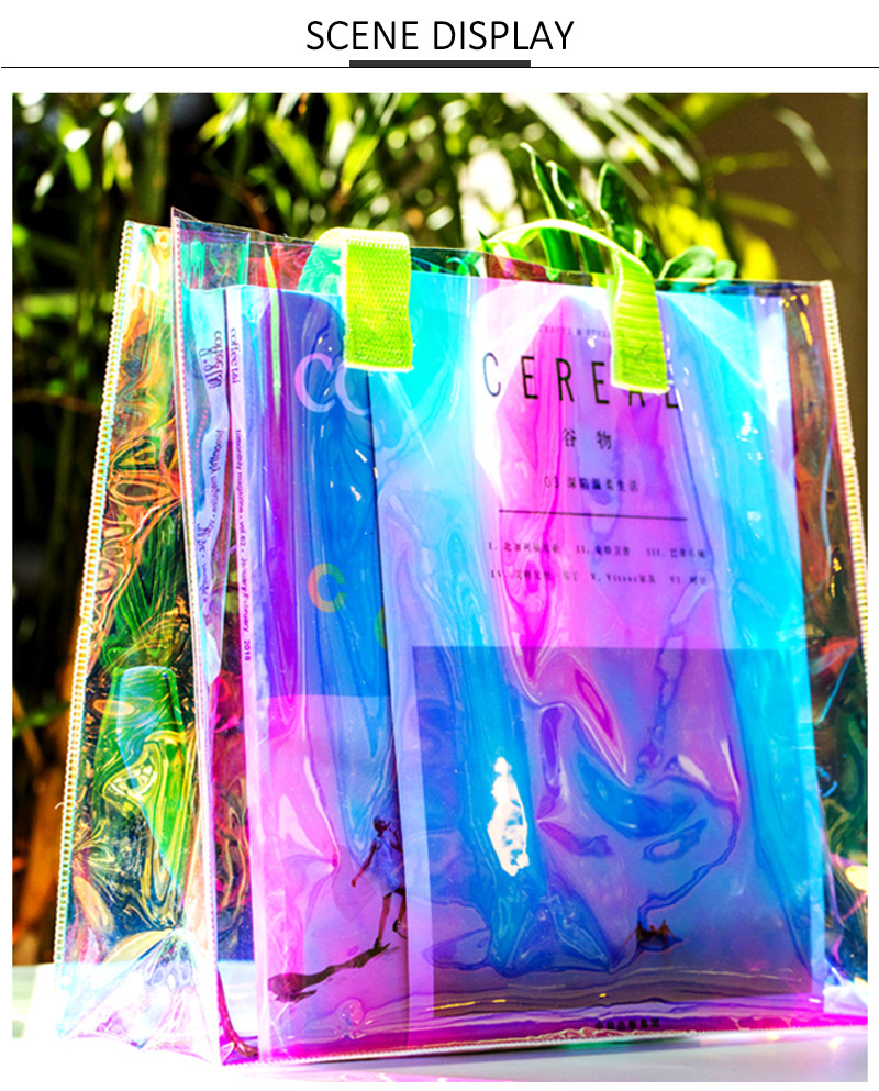 Customized Luxury Transparent Shoulder PVC Handbags