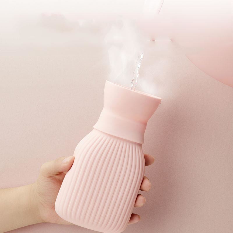 Soft Silicone Mini Hot Water Bottle Bag With Cover Hot Cold Compress For Babies Kids Pain Relief